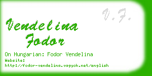 vendelina fodor business card